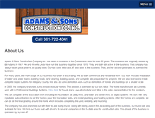 Tablet Screenshot of adamsandsonsconstruction.com